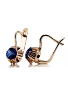 Cercei Safir Original vintage din aur roz de 14k Vintage Craft  vec027r